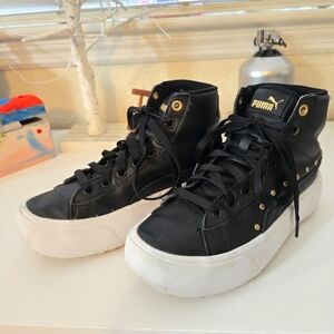 PUMA KAIA MID STUD high top SNEAKERS size 4